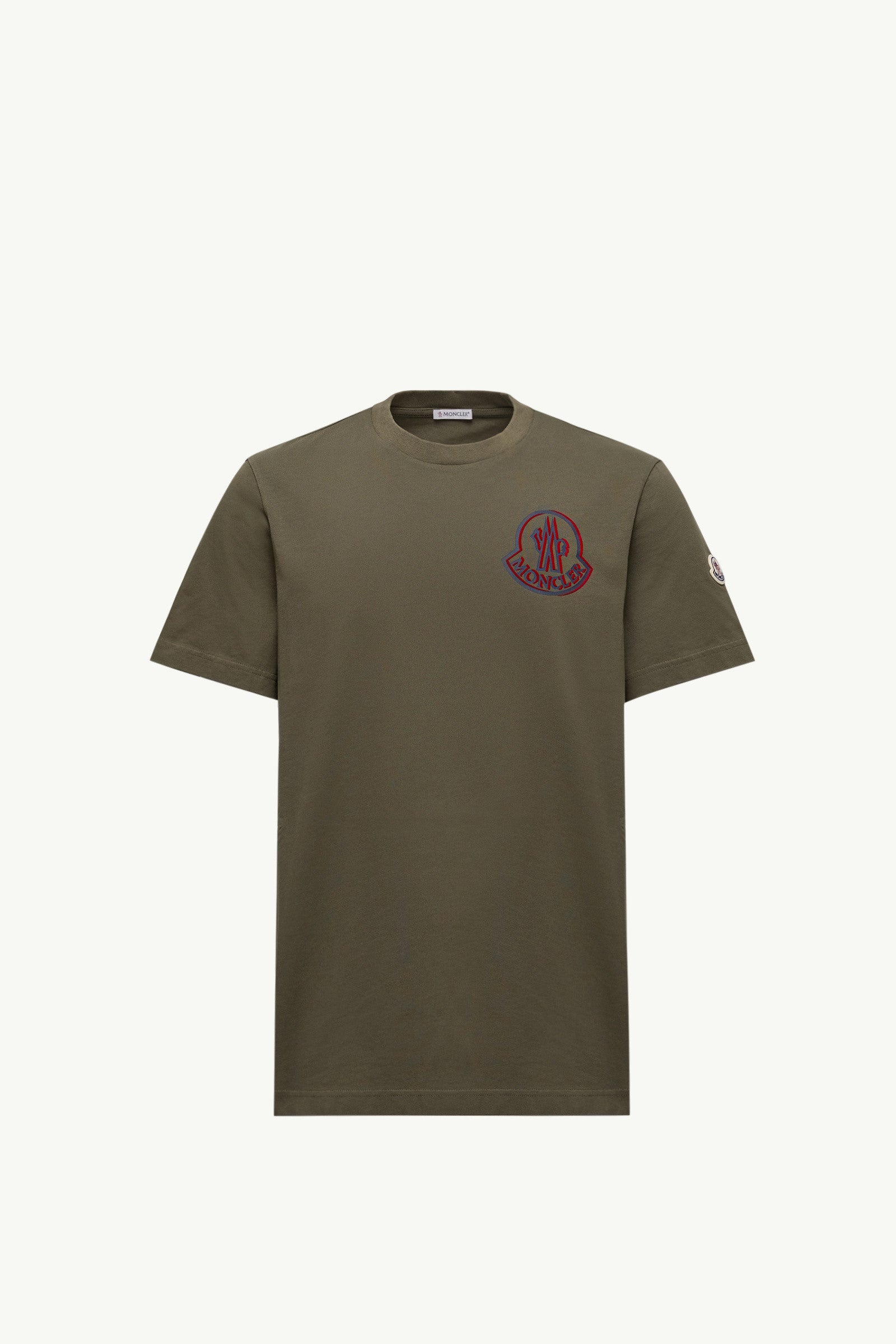 Moncler Logo Cotton T-Shirt Olive Green Olive Green