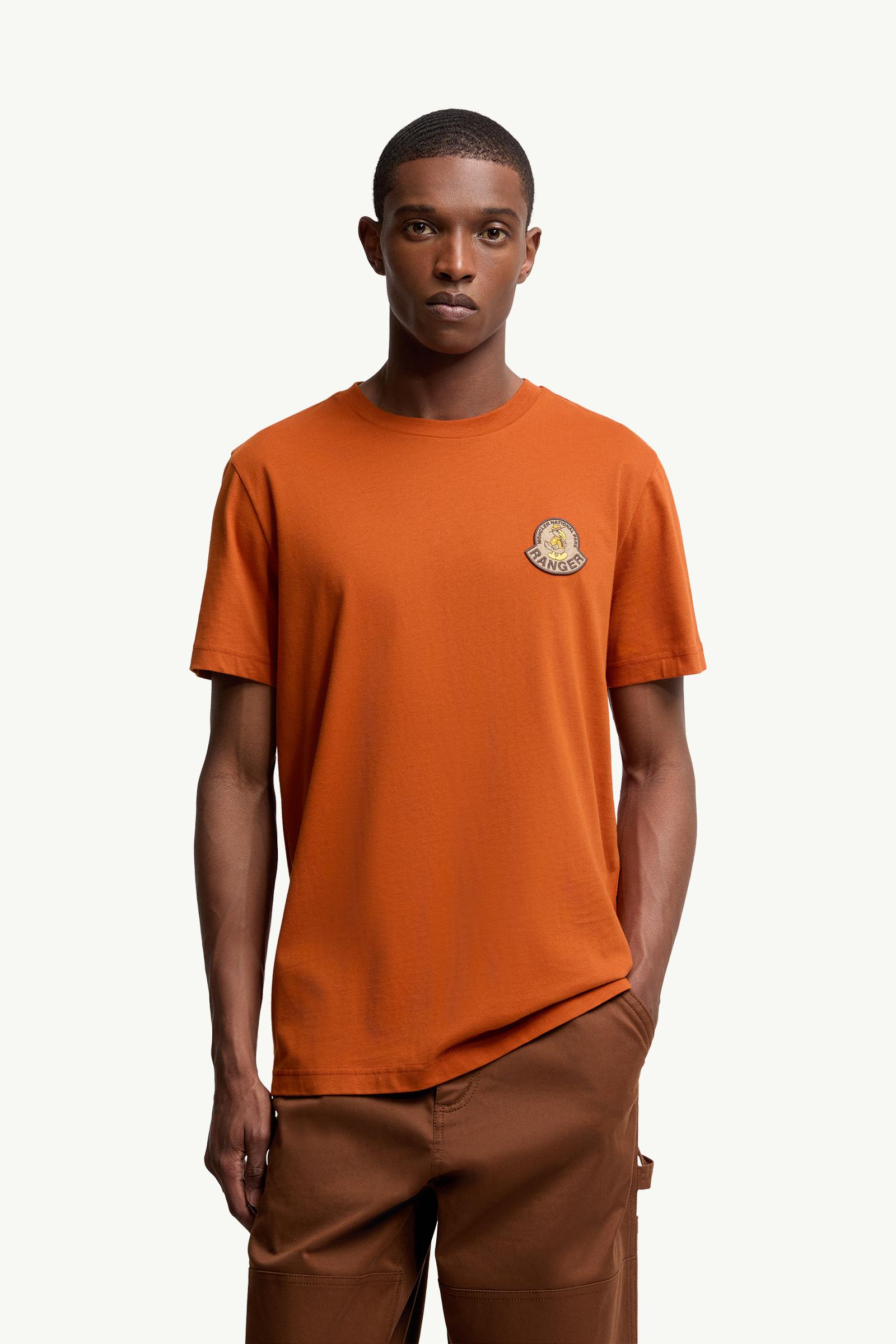 Moncler Mon Duck Logo Cotton T-Shirt Orange Orange