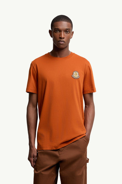 Moncler Mon Duck Logo Cotton T-Shirt Orange Orange