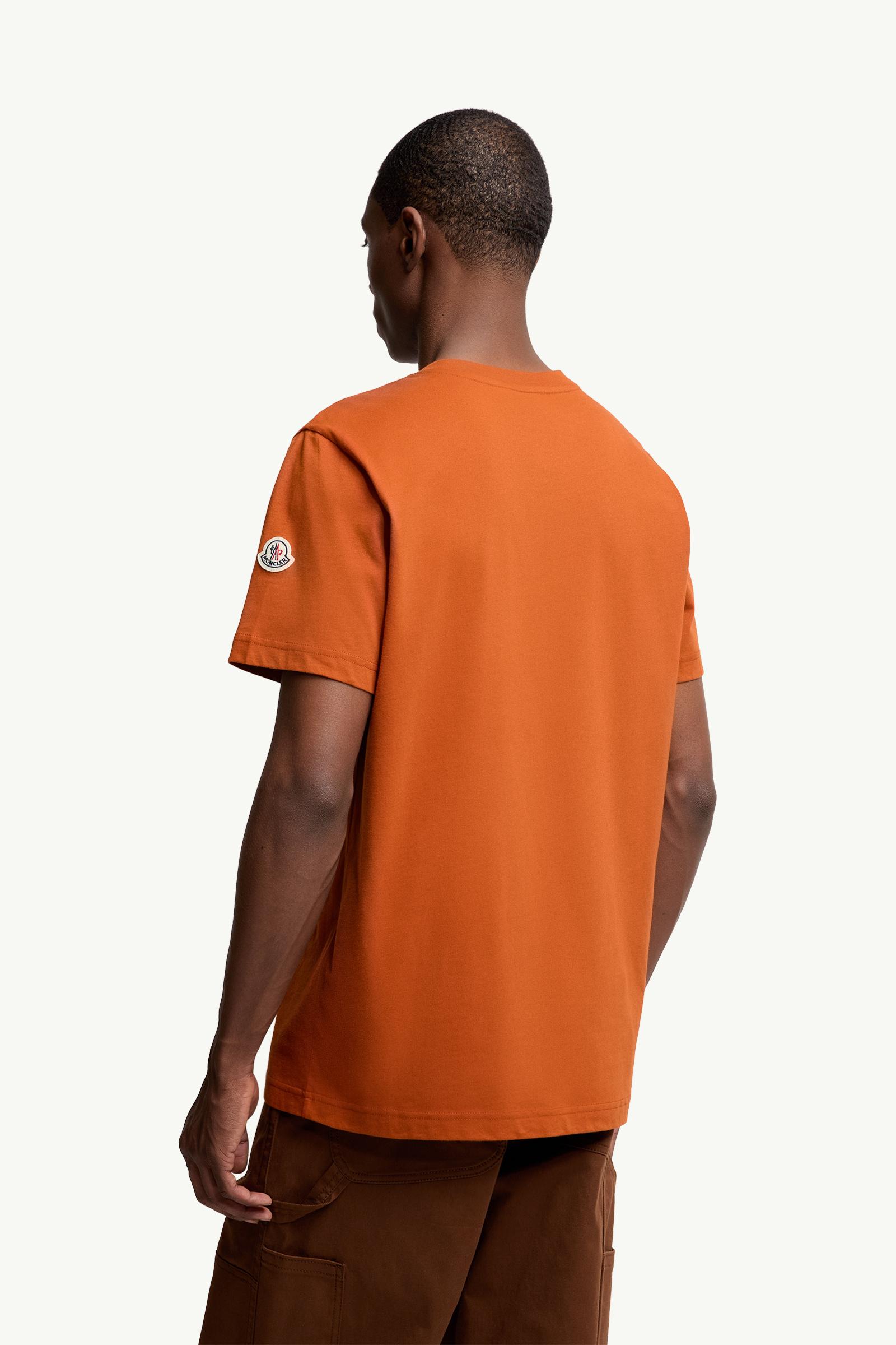 Moncler Mon Duck Logo Cotton T-Shirt Orange Orange