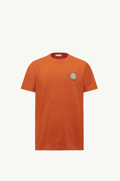 Moncler Mon Duck Logo Cotton T-Shirt Orange Orange