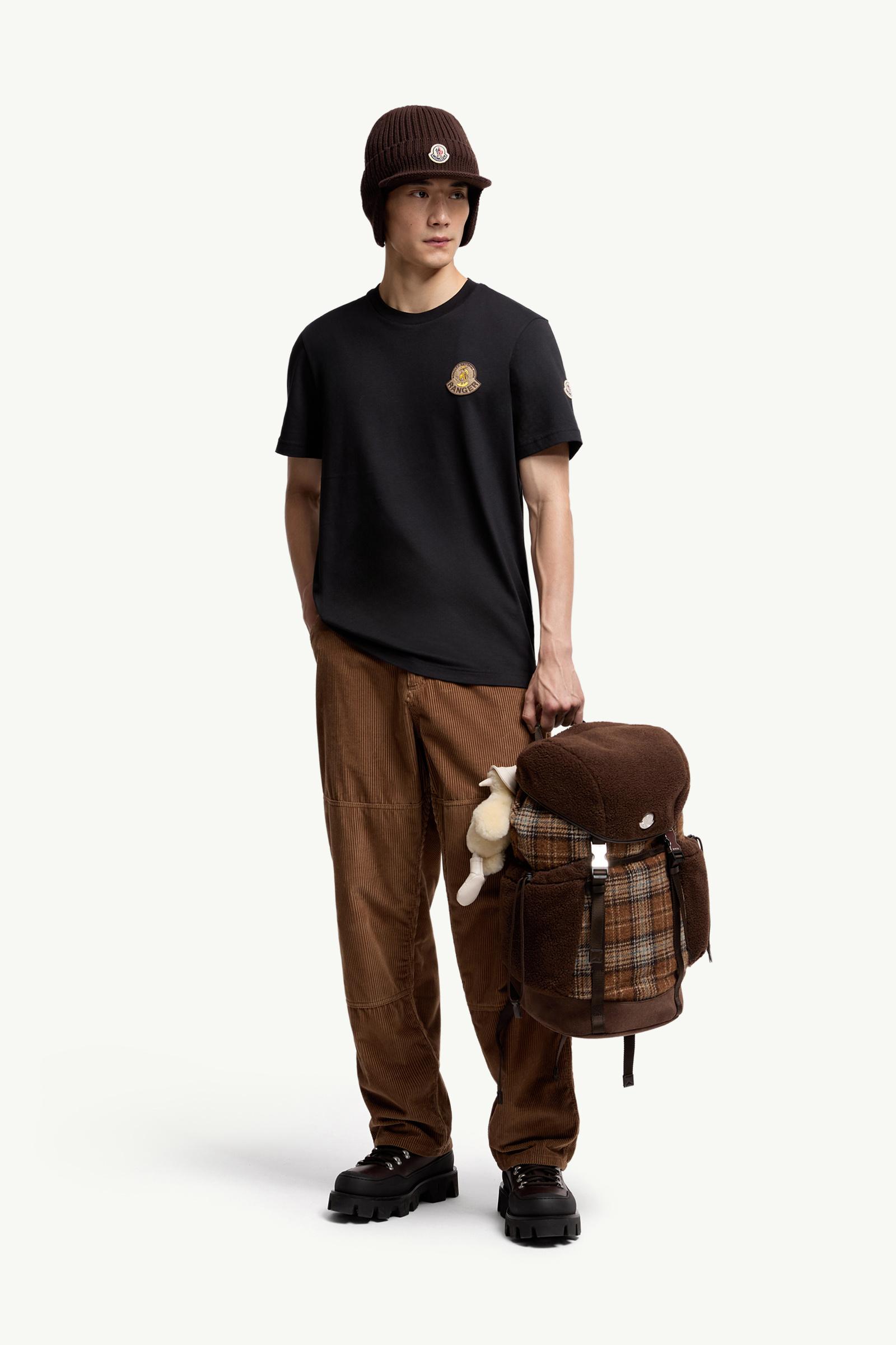 Moncler Mon Duck Logo Cotton T-Shirt Black Black