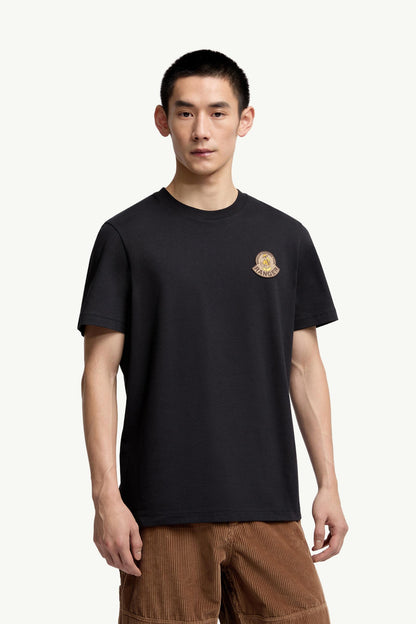 Moncler Mon Duck Logo Cotton T-Shirt Black Black