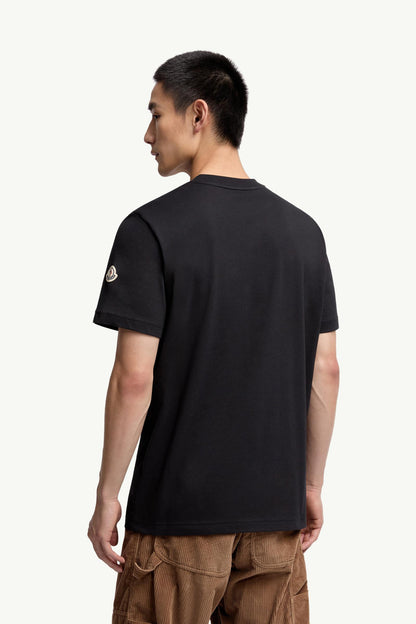 Moncler Mon Duck Logo Cotton T-Shirt Black Black