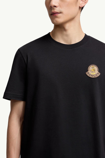 Moncler Mon Duck Logo Cotton T-Shirt Black Black