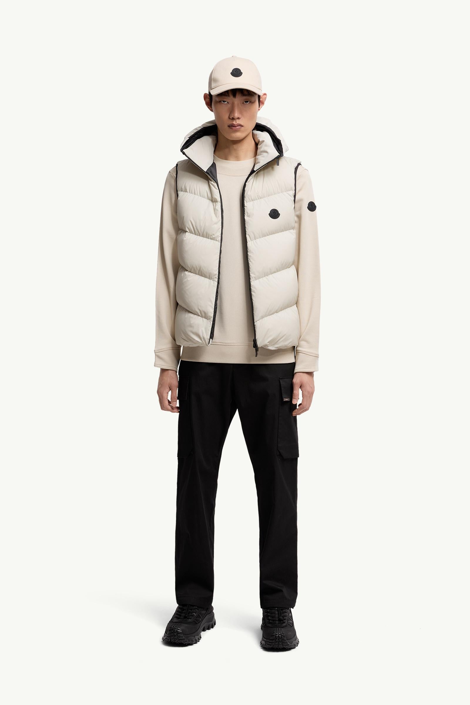 Moncler Logo Patch Cotton Sweatshirt Light Beige Light Beige