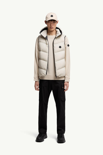Moncler Logo Patch Cotton Sweatshirt Light Beige Light Beige