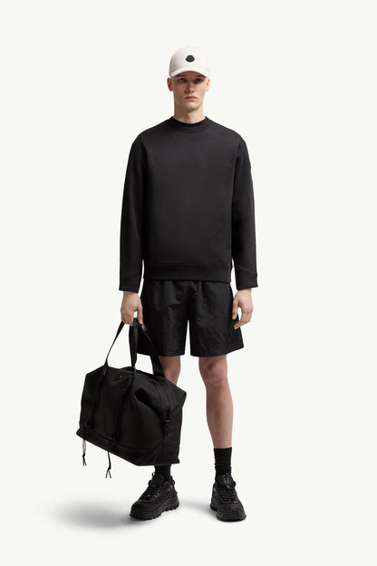 Moncler Logo Patch Cotton Sweatshirt Black Black