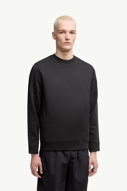 Moncler Logo Patch Cotton Sweatshirt Black Black