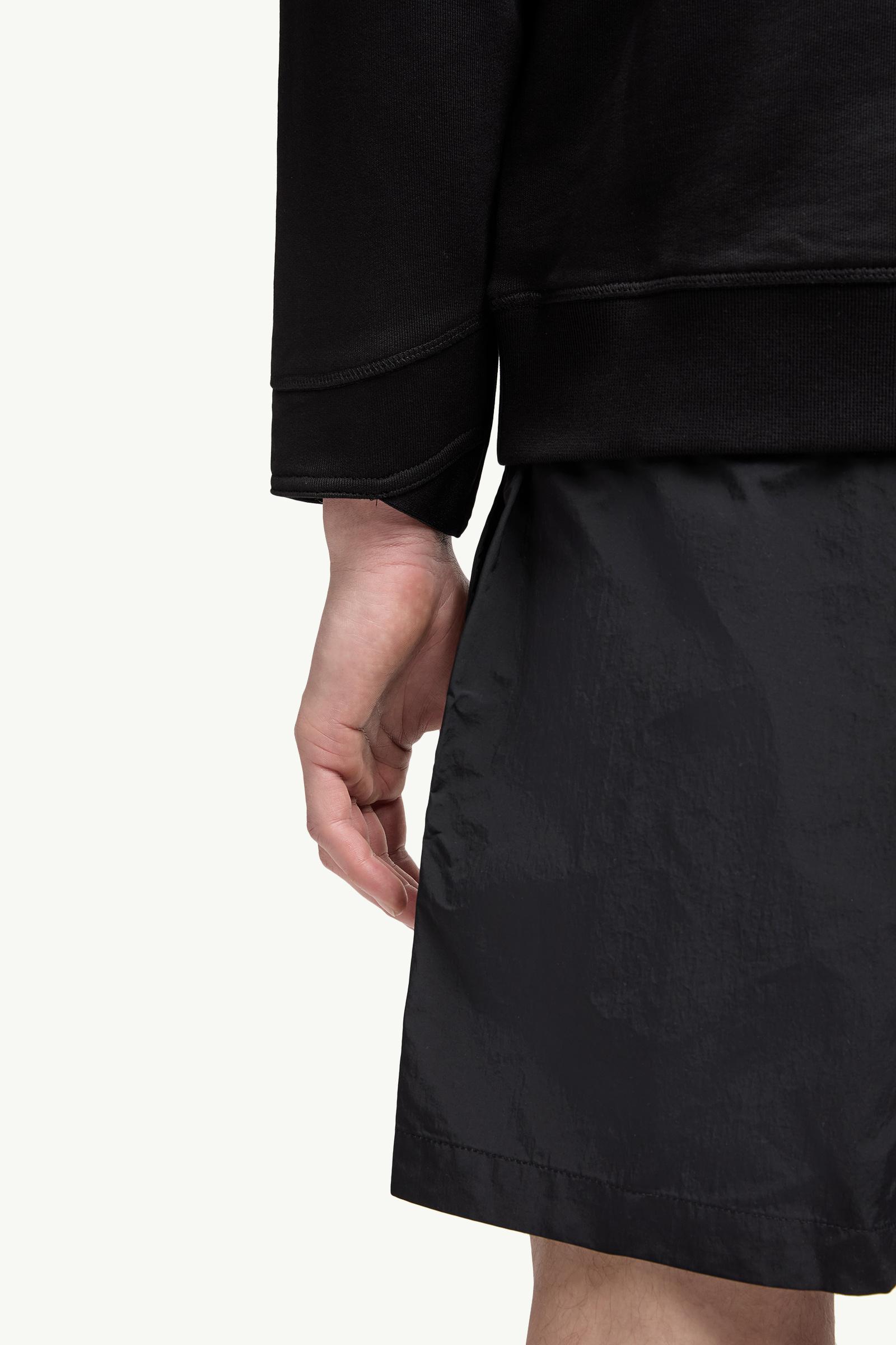 Moncler Logo Patch Cotton Sweatshirt Black Black