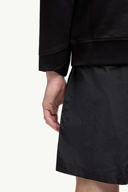 Moncler Logo Patch Cotton Sweatshirt Black Black