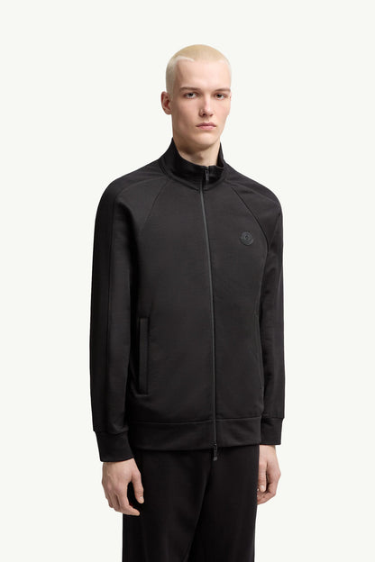 Moncler Cotton Zip-Up Sweatshirt Black Black