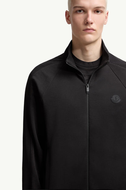 Moncler Cotton Zip-Up Sweatshirt Black Black