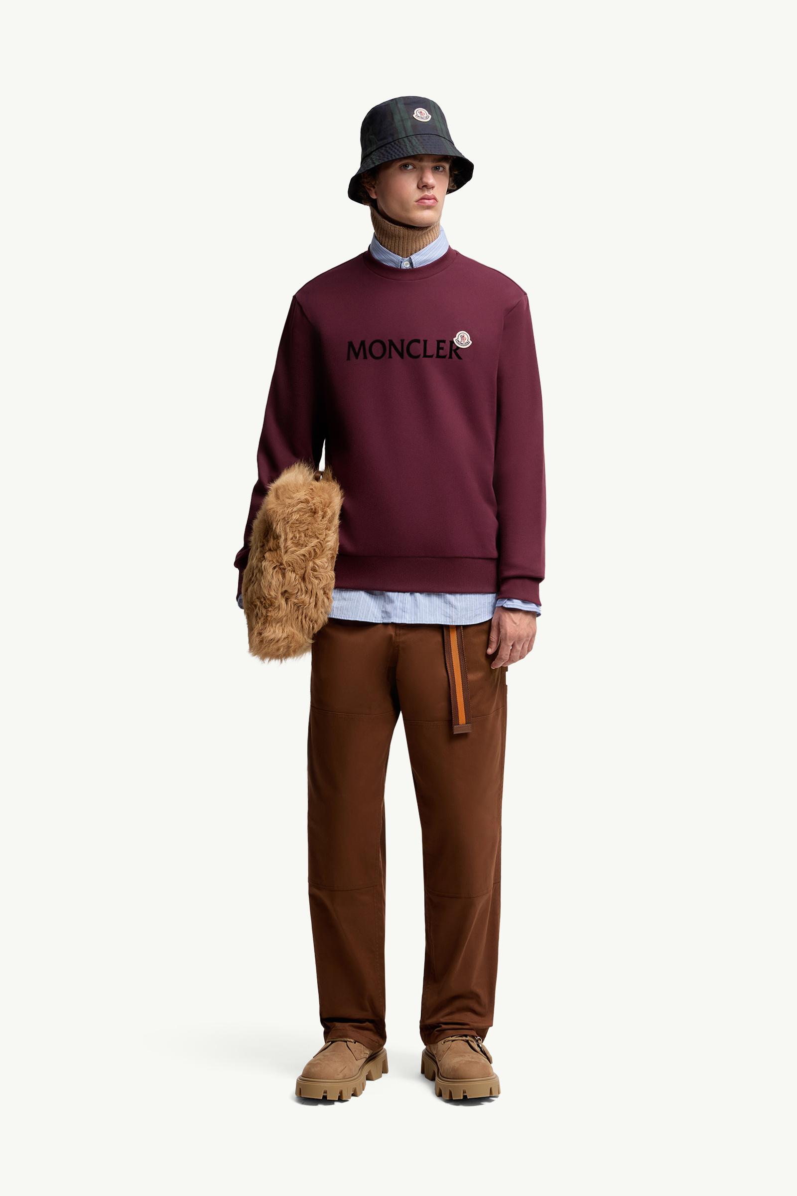 Moncler Logo Cotton Sweatshirt Burgundy Burgundy