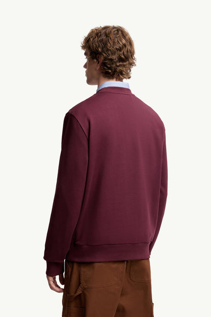 Moncler Logo Cotton Sweatshirt Burgundy Burgundy