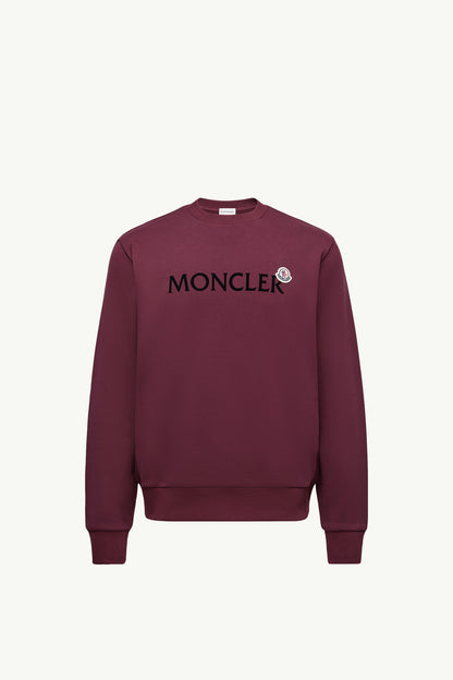 Moncler Logo Cotton Sweatshirt Burgundy Burgundy