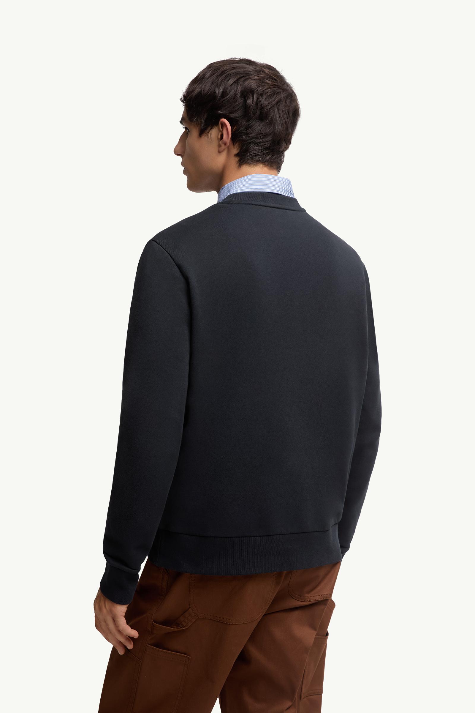 Moncler Logo Cotton Sweatshirt Night Blue Night Blue