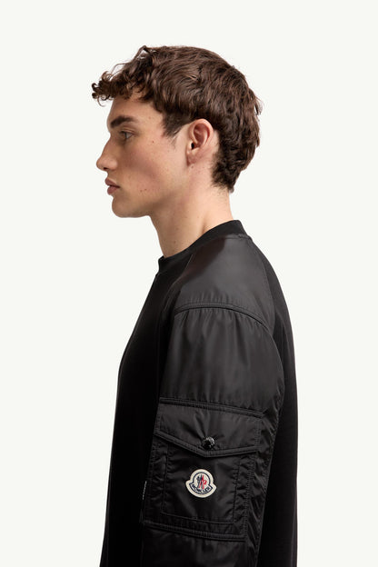 Moncler Cotton Blend Sweatshirt Black Black