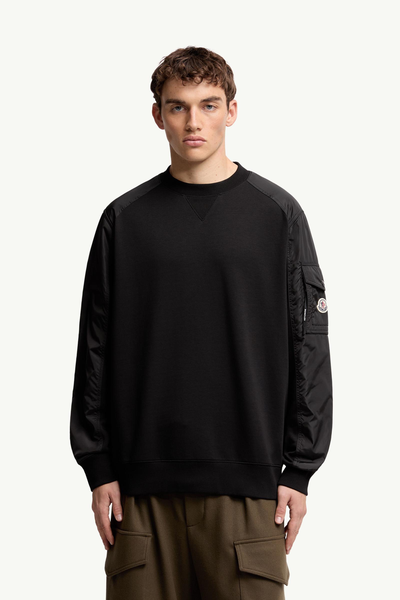 Moncler Cotton Blend Sweatshirt Black Black