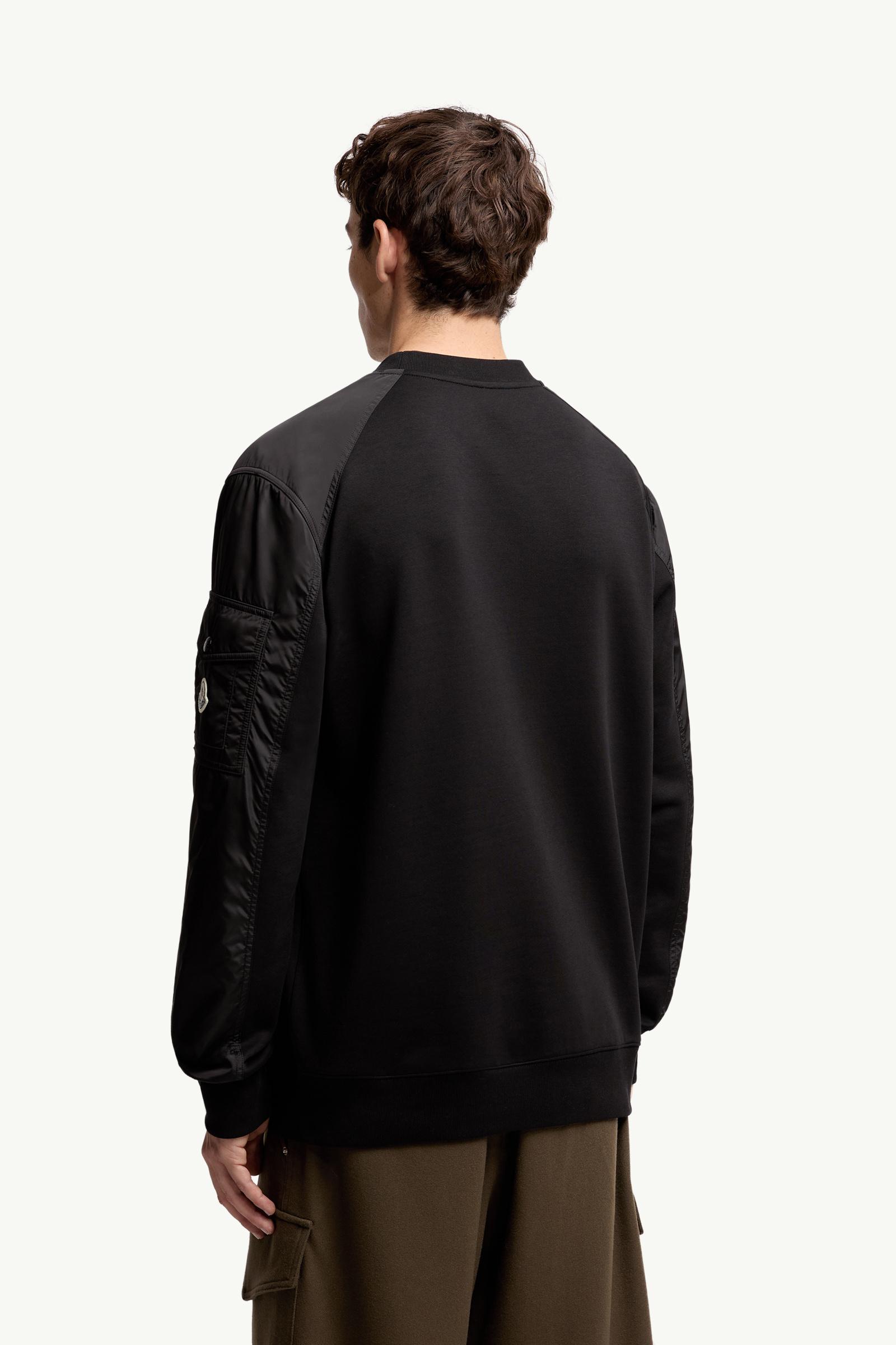 Moncler Cotton Blend Sweatshirt Black Black