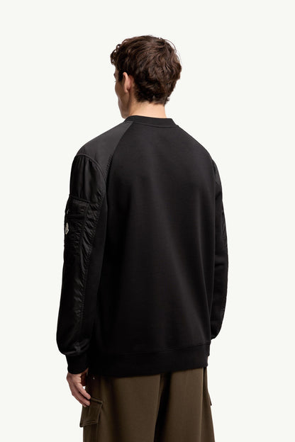 Moncler Cotton Blend Sweatshirt Black Black