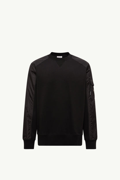 Moncler Cotton Blend Sweatshirt Black Black