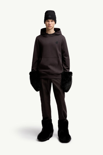 Moncler Tonal Back Logo Cotton Hoodie Dark Brown Dark Brown