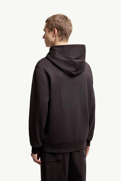 Moncler Tonal Back Logo Cotton Hoodie Dark Brown Dark Brown