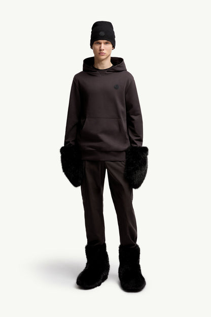 Moncler Tonal Back Logo Cotton Hoodie Dark Brown Dark Brown