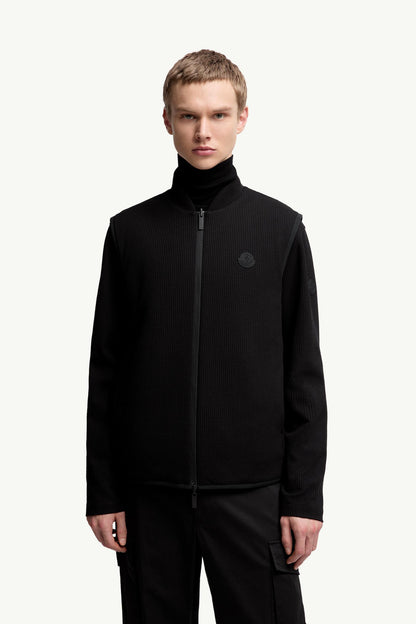 Moncler Reversible Padded Vest Black Black