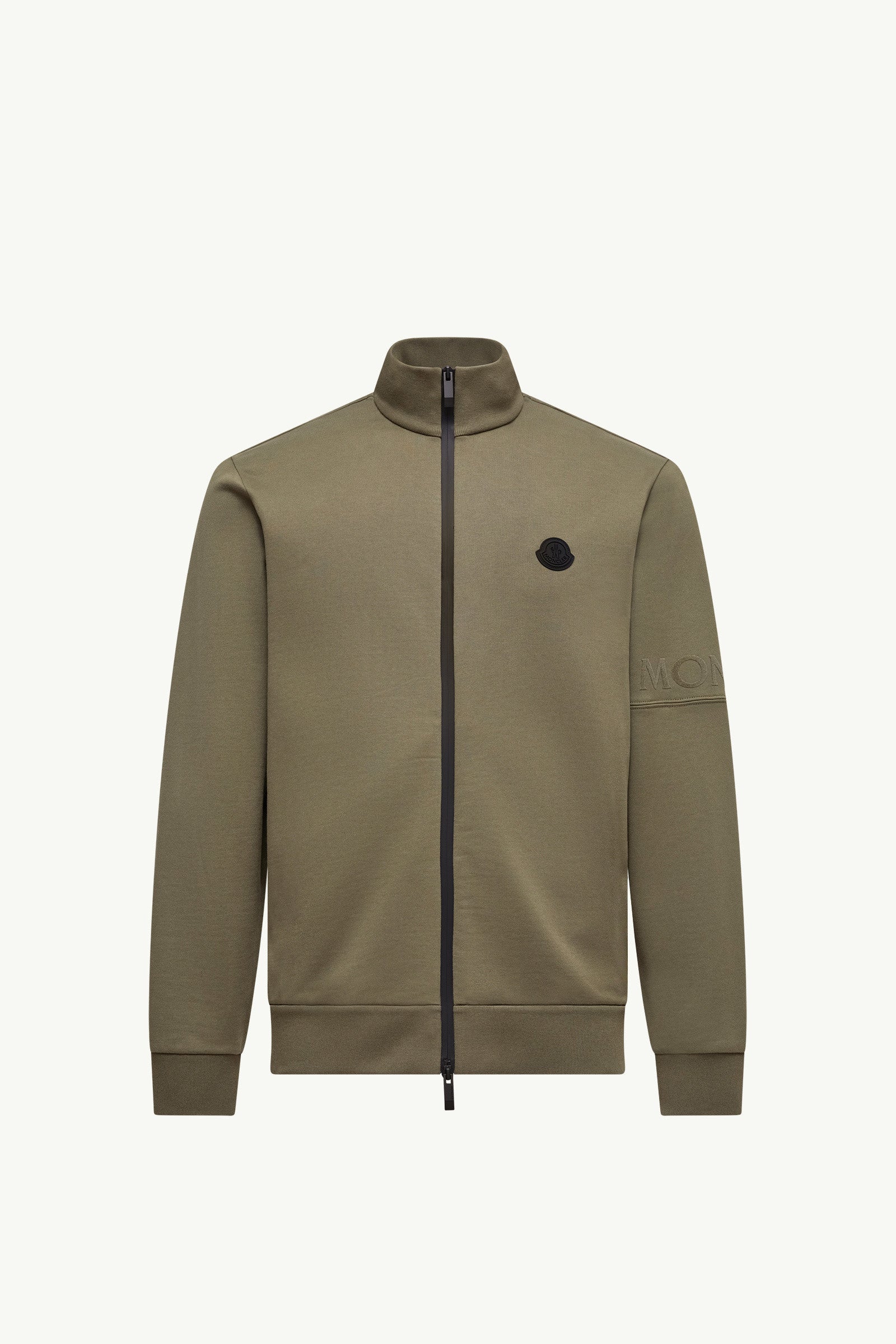 Moncler Cotton Zip-Up Sweatshirt Olive Green Olive Green