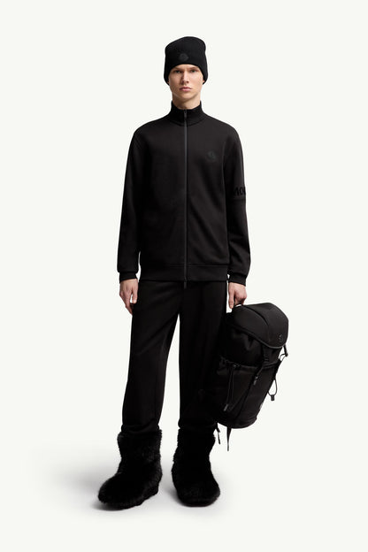 Moncler Cotton Zip-Up Sweatshirt Black Black