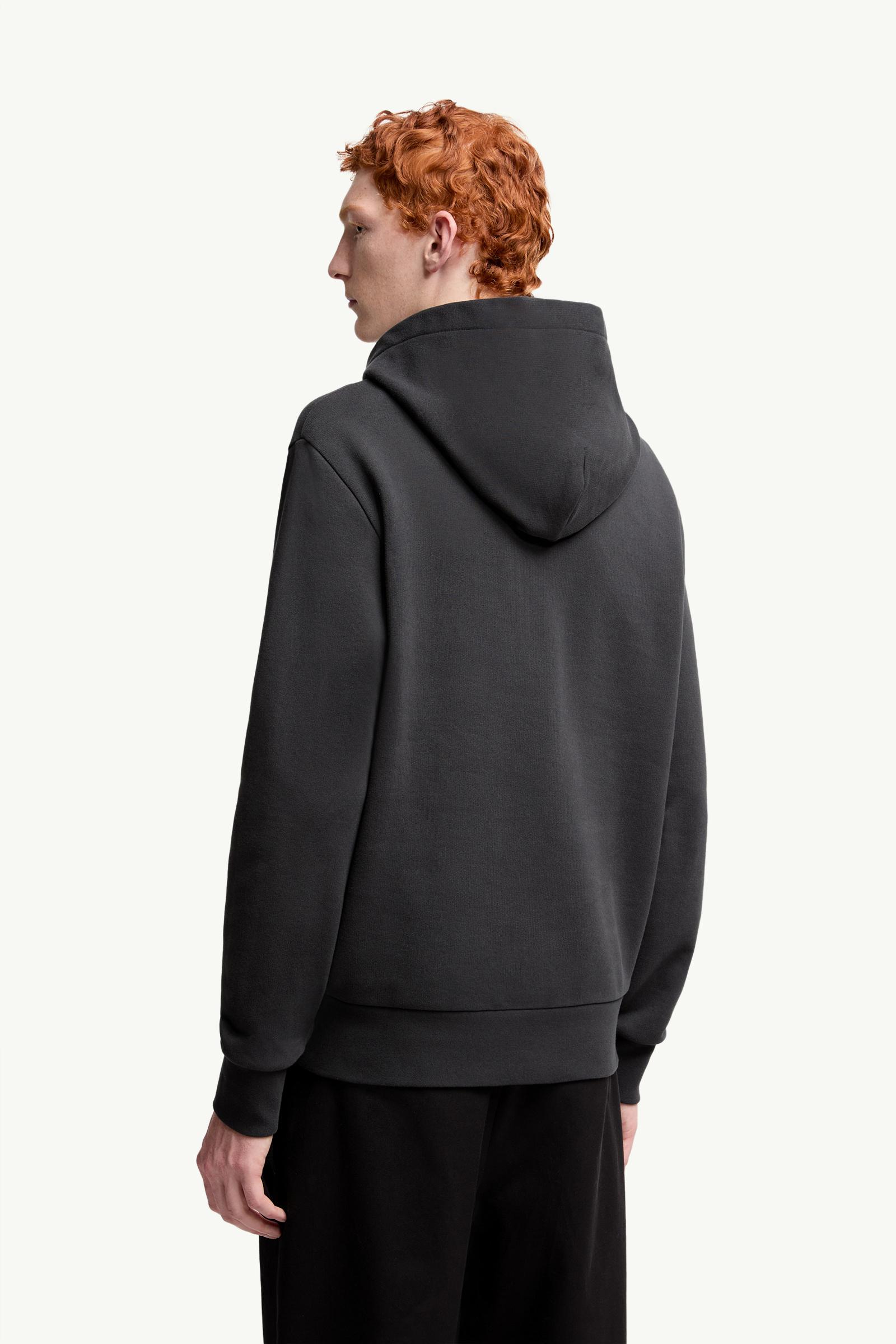 Moncler Star Logo Patch Cotton Hoodie Black Black