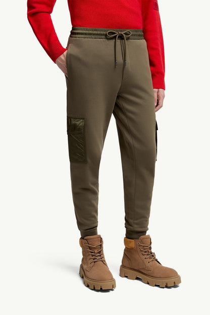Moncler Cotton Blend Sweatpants Dark Green Dark Green