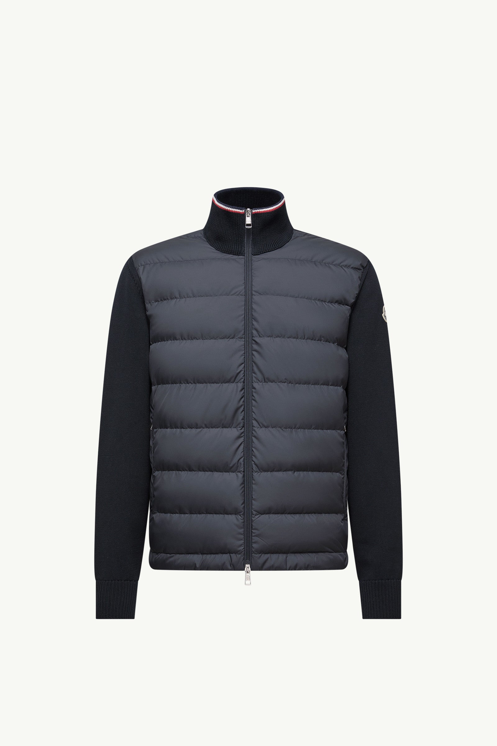 Moncler Padded Zip-Up Cotton Cardigan Blue Blue