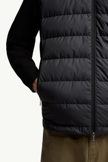 Moncler Padded Zip-Up Cotton Cardigan Black Black