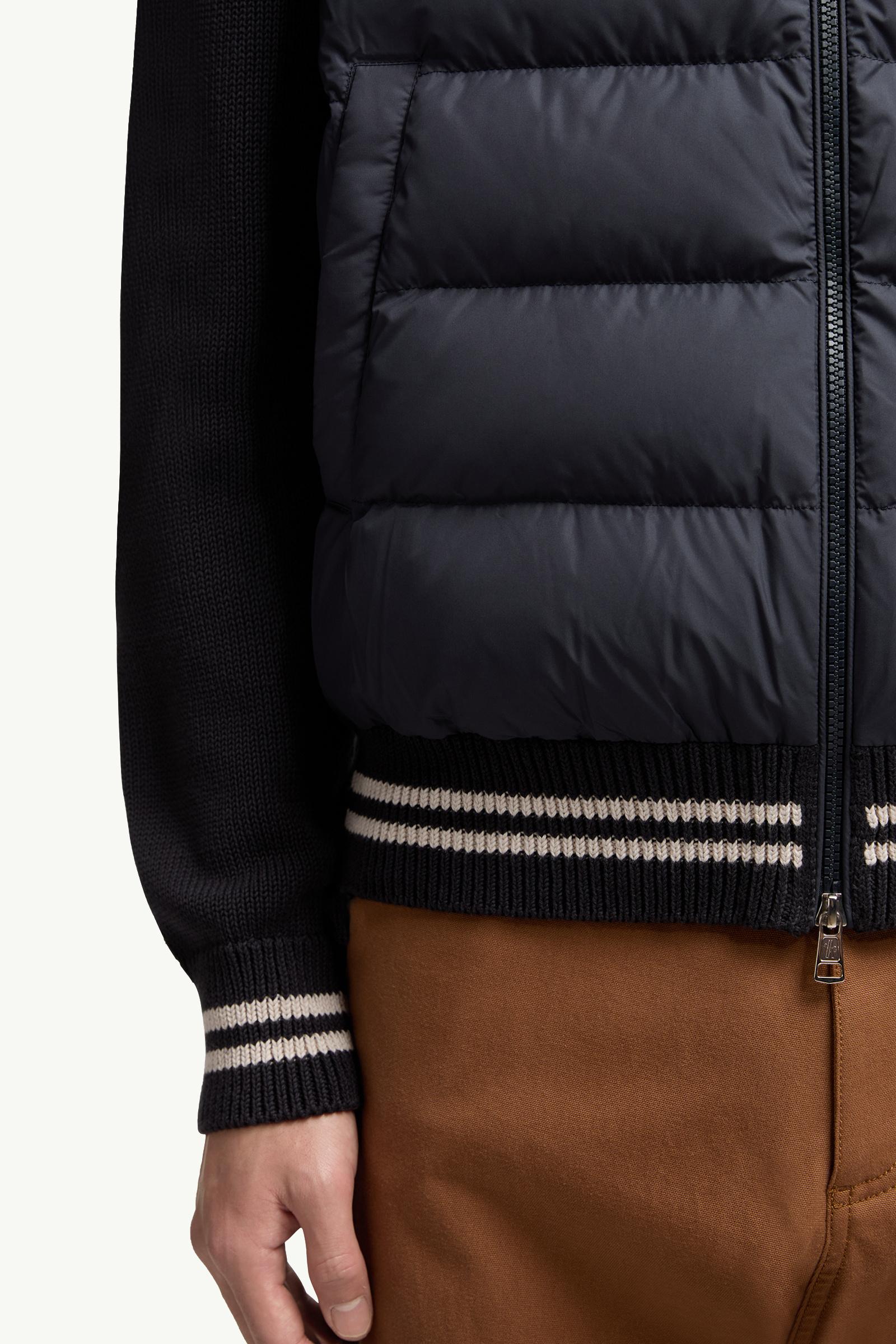 Moncler Padded Cotton Cardigan Navy Blue Navy Blue