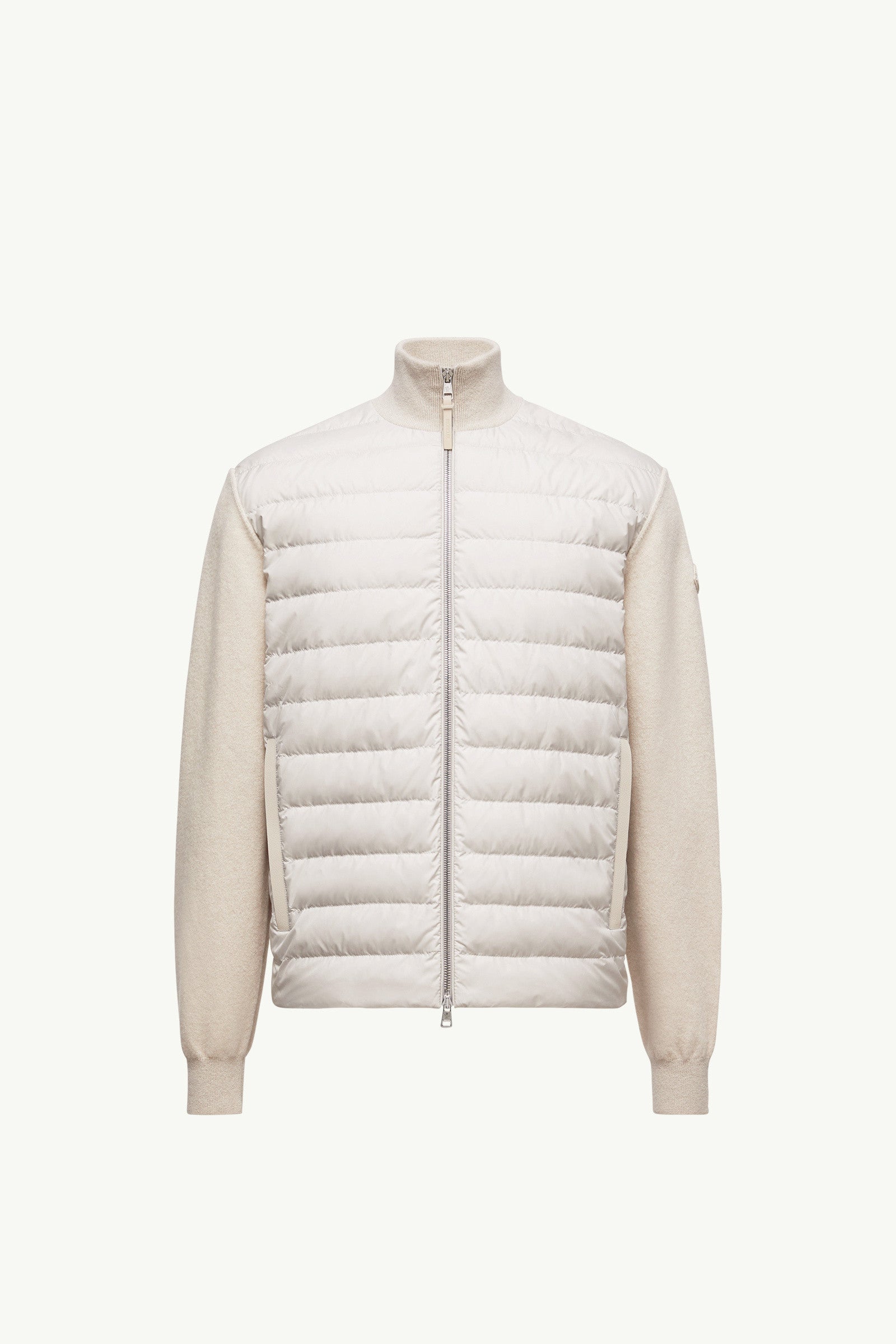 Moncler Padded Wool & Cashmere Zip-Up Cardigan White White