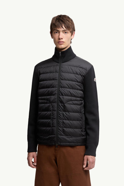 Moncler Padded Zip-Up Cardigan Black Black