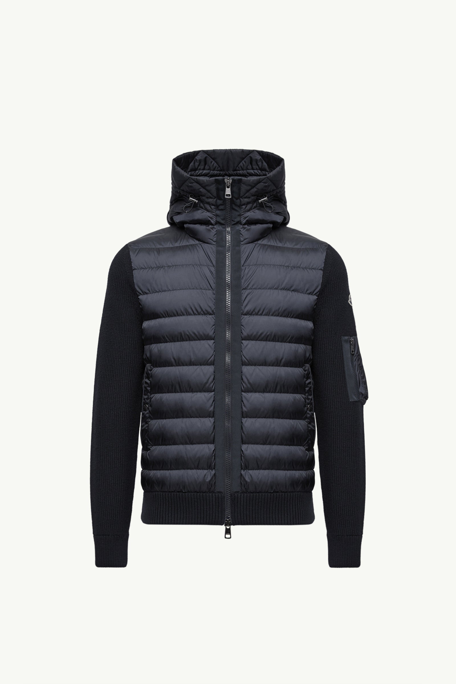 Moncler Padded Zip-Up Cardigan Navy Blue Navy Blue