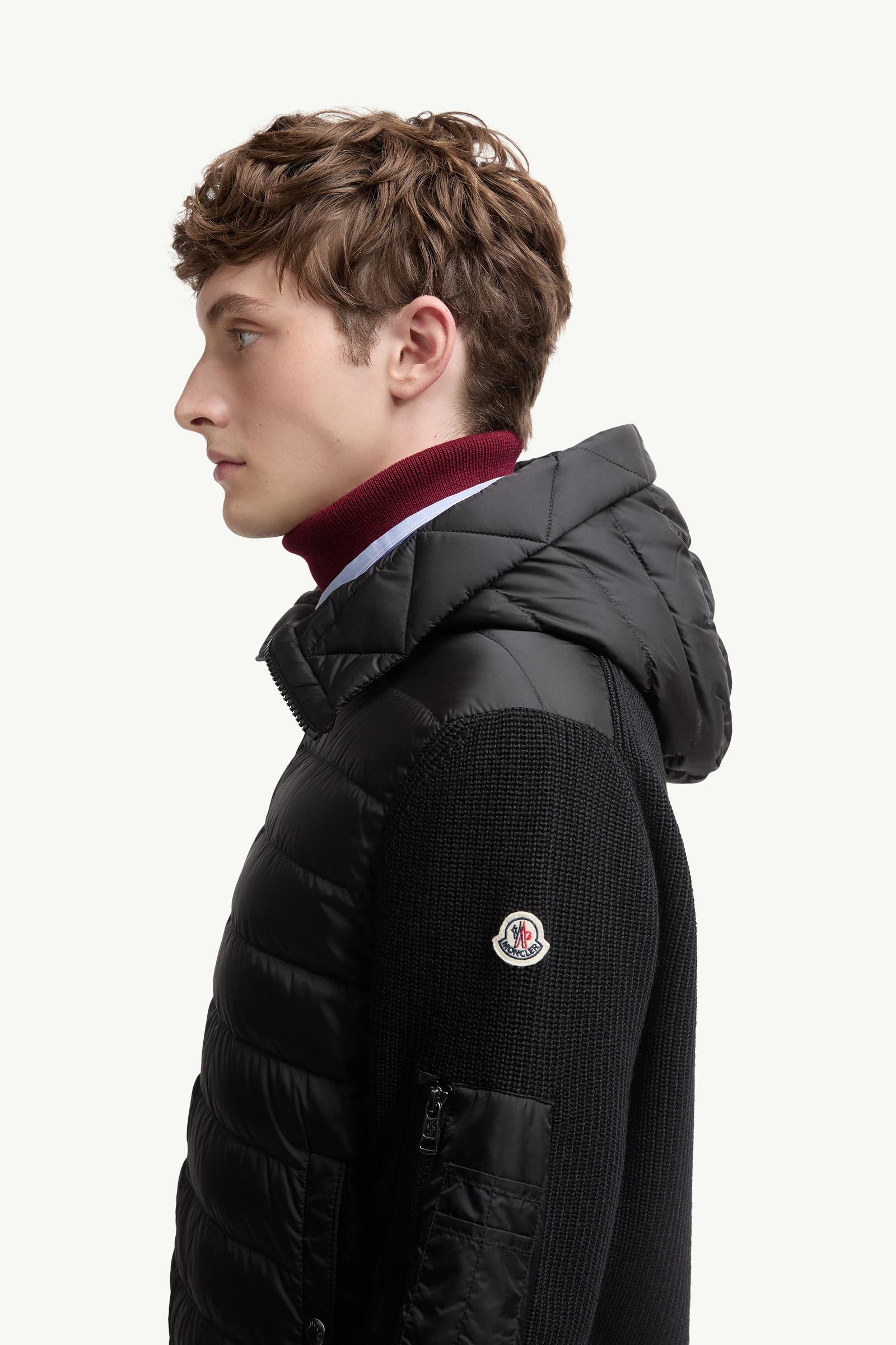 Moncler Padded Zip-Up Cardigan Black Black