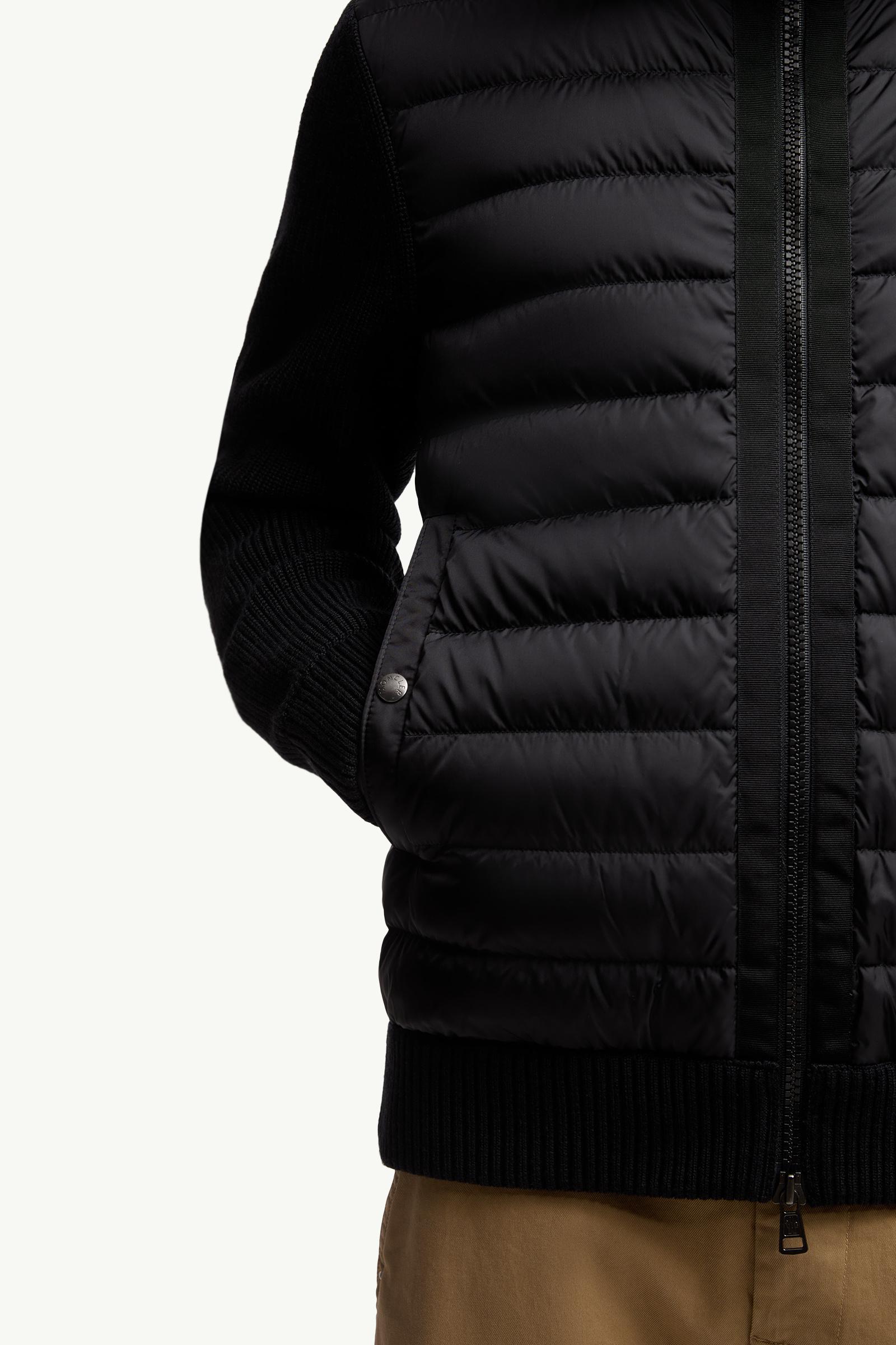 Moncler Padded Zip-Up Cardigan Black Black