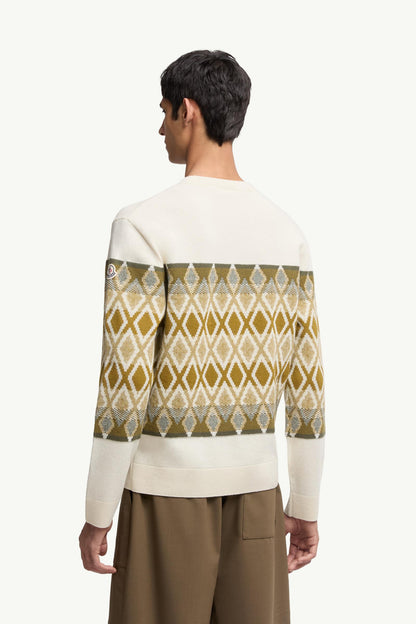 Moncler Rhombus Pattern Wool Sweater Multicolour Multicolour