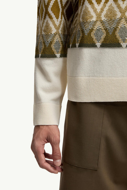 Moncler Rhombus Pattern Wool Sweater Multicolour Multicolour