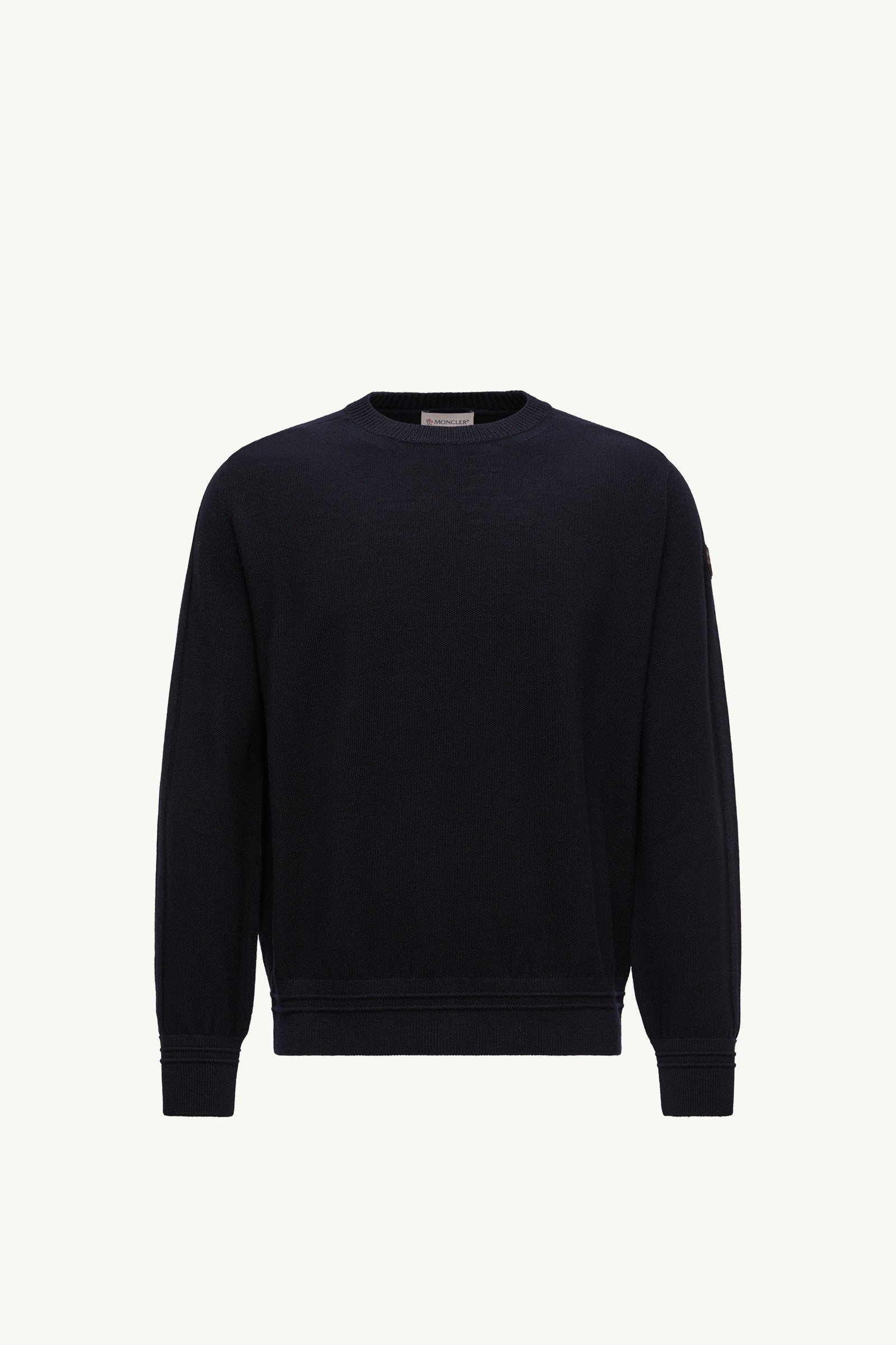 Moncler Wool Sweater Blue Blue