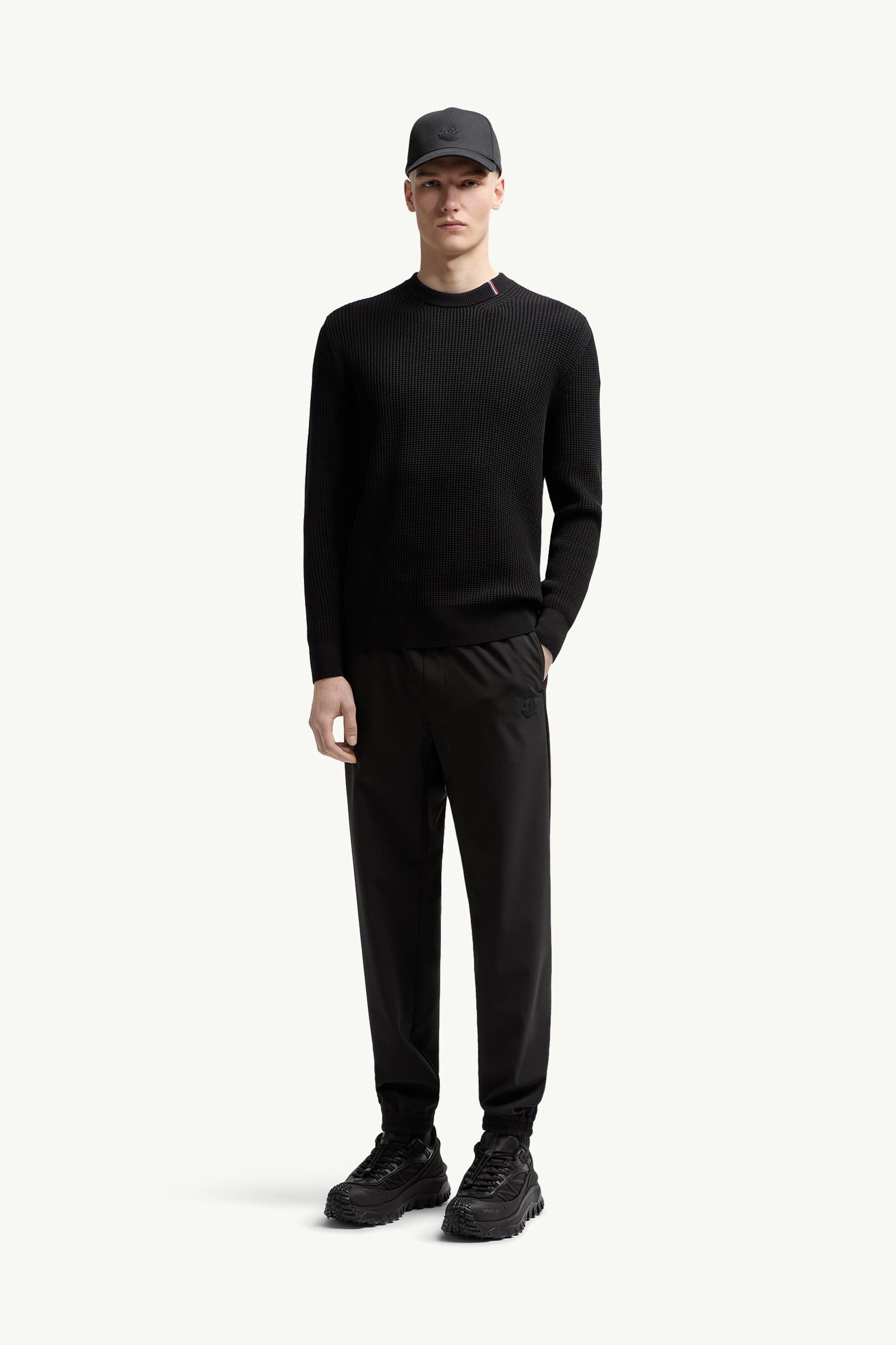 Moncler Cotton Sweater Black Black