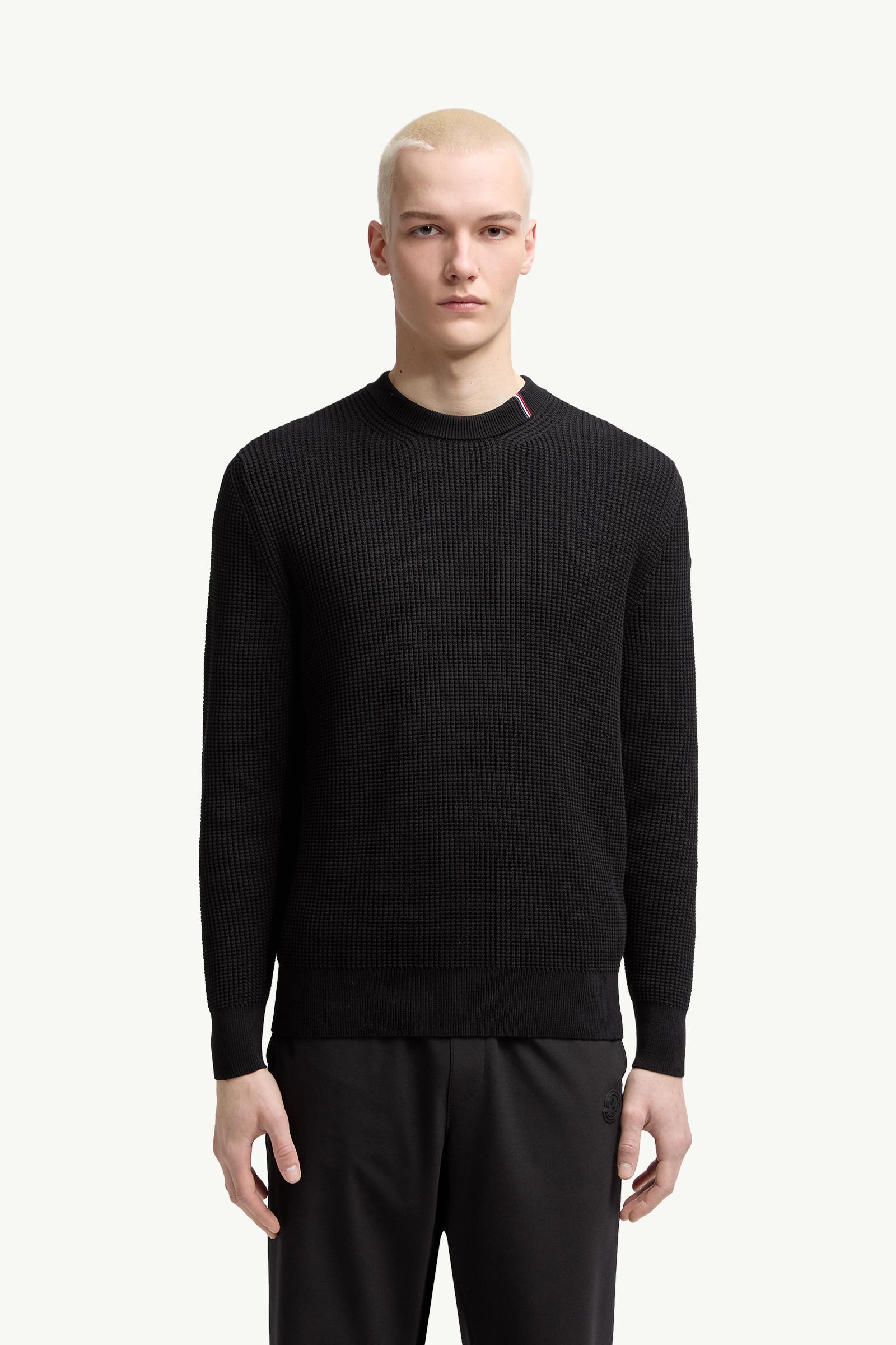 Moncler Cotton Sweater Black Black