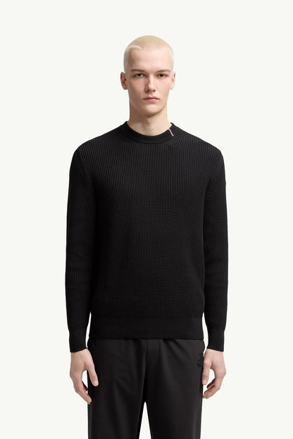 Moncler Cotton Sweater Black Black