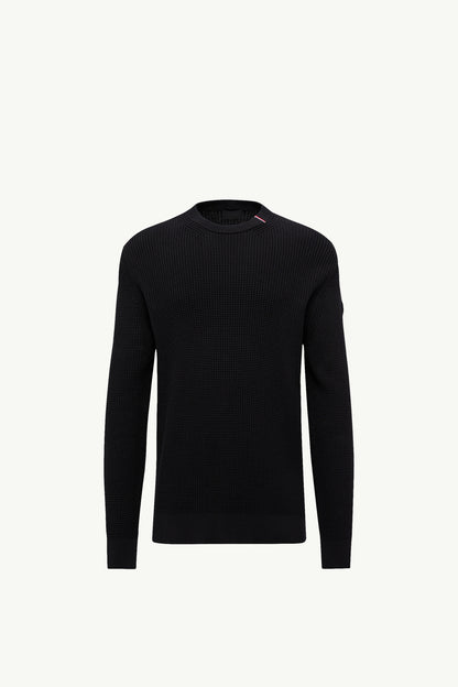Moncler Cotton Sweater Black Black