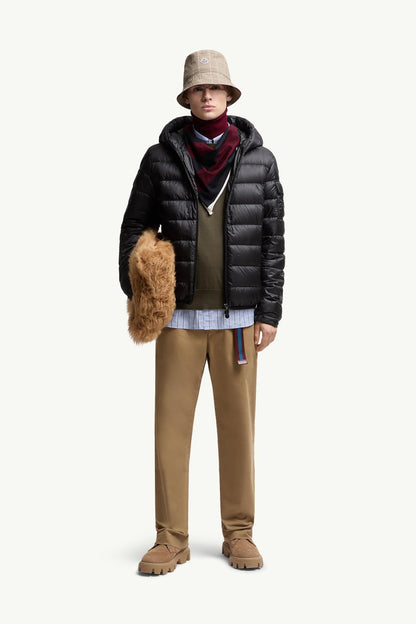 Moncler Embroidered Monogram Cotton Sweater Olive Green Olive Green